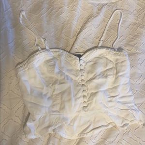 Cropped white blouse